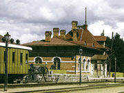 Здание вокзала станции Бородино (фотография 1911 г.)